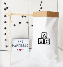 Paperbag XXL Letter blokken ABC